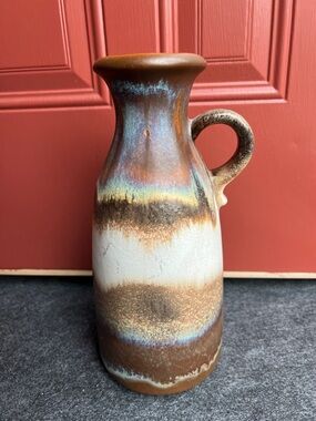 🏺Scheurich Keramik 493-27 West Germany Fat Lava Vase 10.5” MCM Vintage Earthy